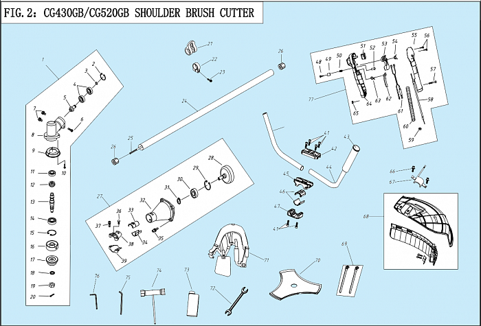 2 ВАЛ - ШТАНГА -ТОРОС ГАЗА - РЕДУКТОР - КОЖУХ ТРИММЕР CHAMPION Т437