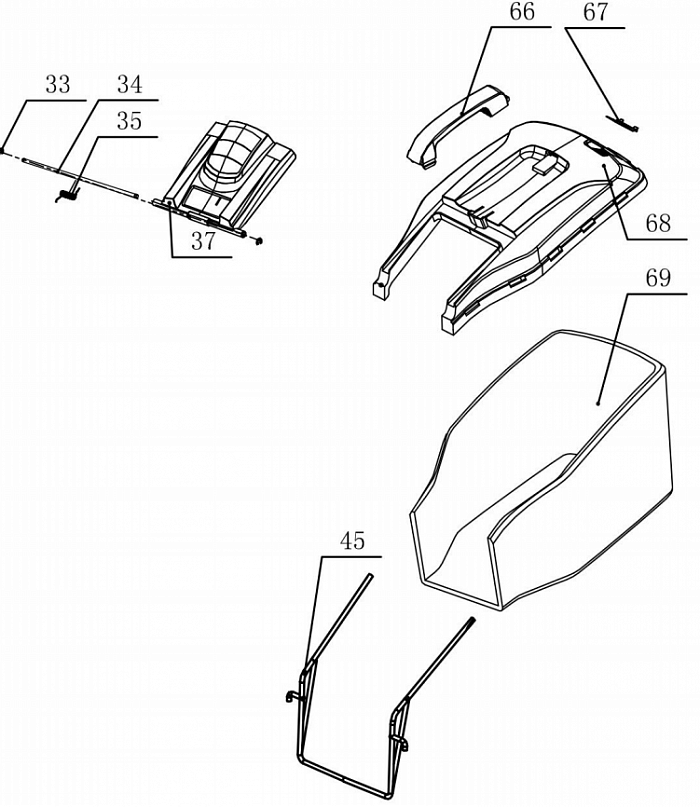 4 ТРАВОСБОРНИК ГАЗОНОКОСИЛКА ЭЛЕКТРИЧЕСКАЯ CHAMPION EM3616