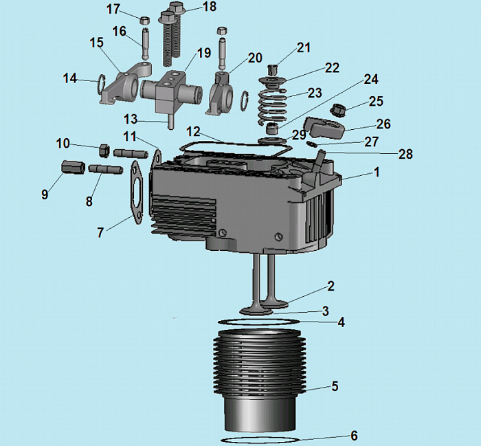 4 ДЕТАЛИ ДИГАТЕЛЯ - БЛОК - СВЕЧА - ГЛОВКА - КЛАПАНА - ПРОКЛАДКИ ГЕНЕРАТОР CHAMPION DG10000E-3
