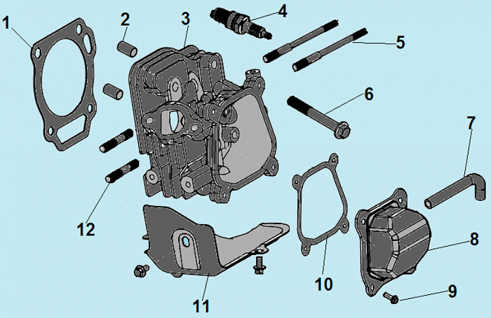3 ДЕТАЛИ ДВИГАТЕЛЯ - БЛОК - СВЕЧА - ГОЛОВКА - КЛАПАНА - ПРОКЛАДКИ ГЕНЕРАТОР CHAMPION GG3301C