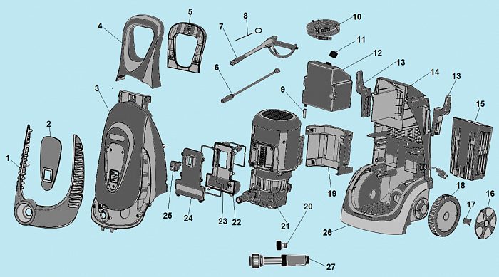1 ШЛАНГ - ПИСТОЛЕТ МОЙКА CHAMPION HP6171