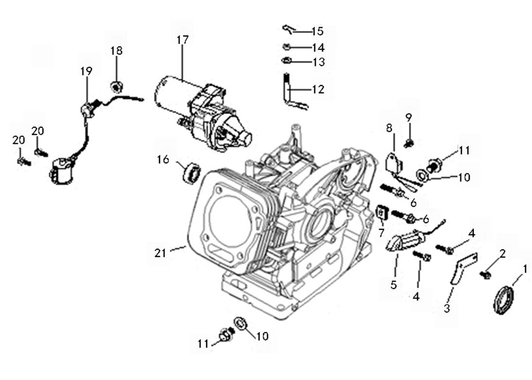 ЗАПЧАСТИ ДЛЯ ГЕНЕРАТОРА БЕНЗИНОВОГО ELITECH СГБ 9500Е (КАРТЕР)