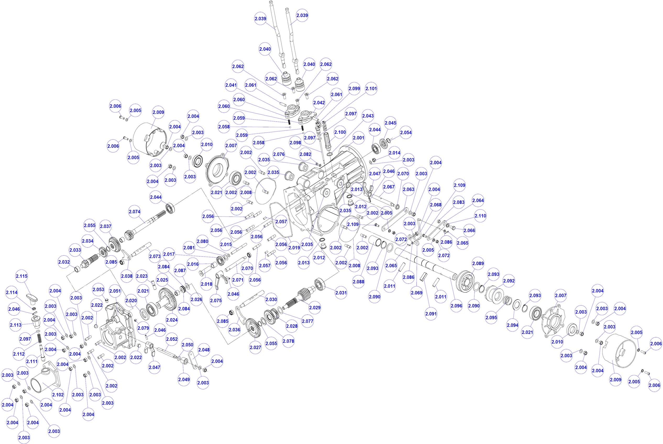 ЗАПЧАСТИ ДЛЯ МОТОБЛОКА БЕНЗИНОВОГО ELITECH КБ 360М (РЕДУКТОР)