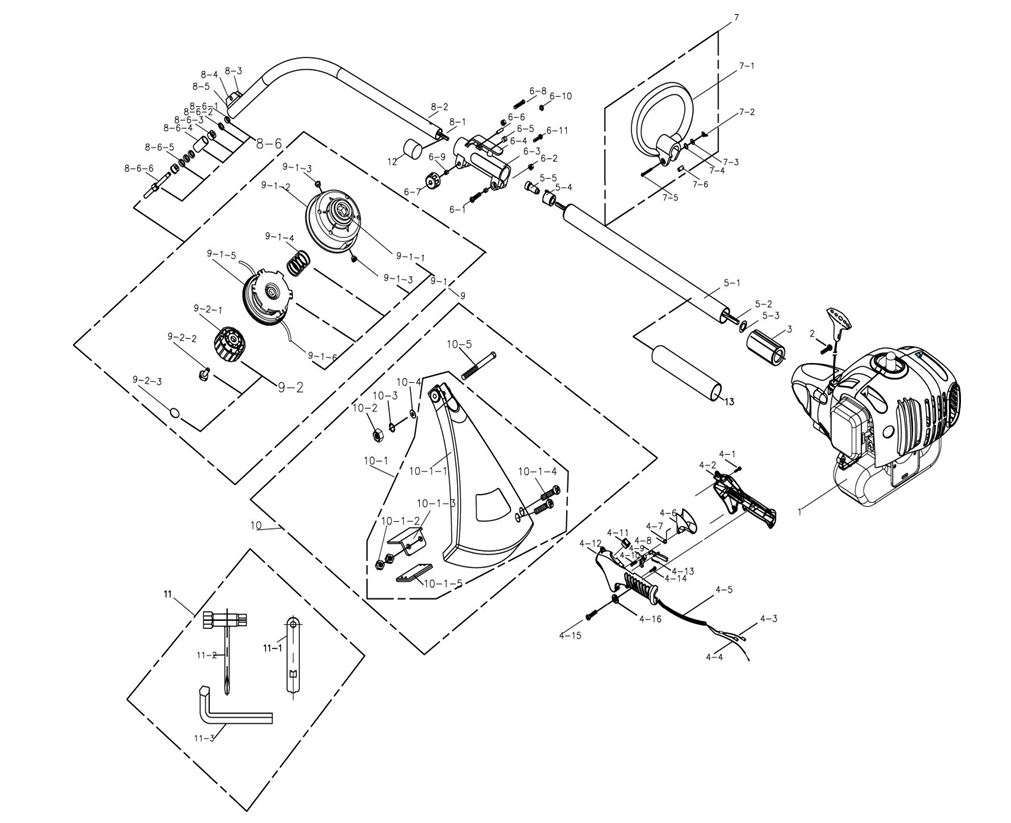 ЗАПЧАСТИ ДЛЯ ТРИММЕРА БЕНЗИНОВОГО ELITECH Т 750РК (ДО 2015 ГОДА) (ОБЩАЯ)