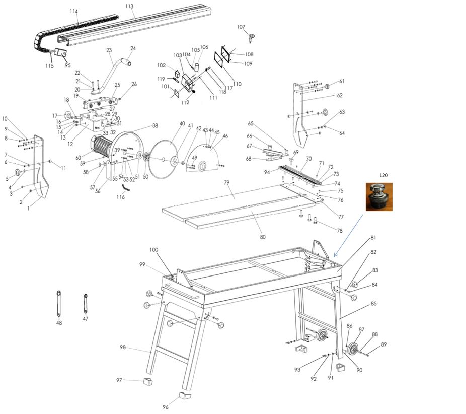 ЗАПЧАСТИ ДЛЯ ПЛИТКОРЕЗА ЭЛЕКТРИЧЕСКОГО ELITECH ПЭ 800/62Р