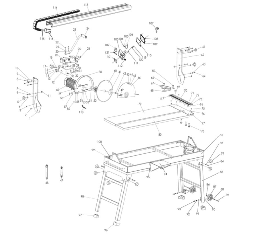 ЗАПЧАСТИ ДЛЯ ПЛИТКОРЕЗА ЭЛЕКТРИЧЕСКОГО ELITECH ПЭ 1000/92Р
