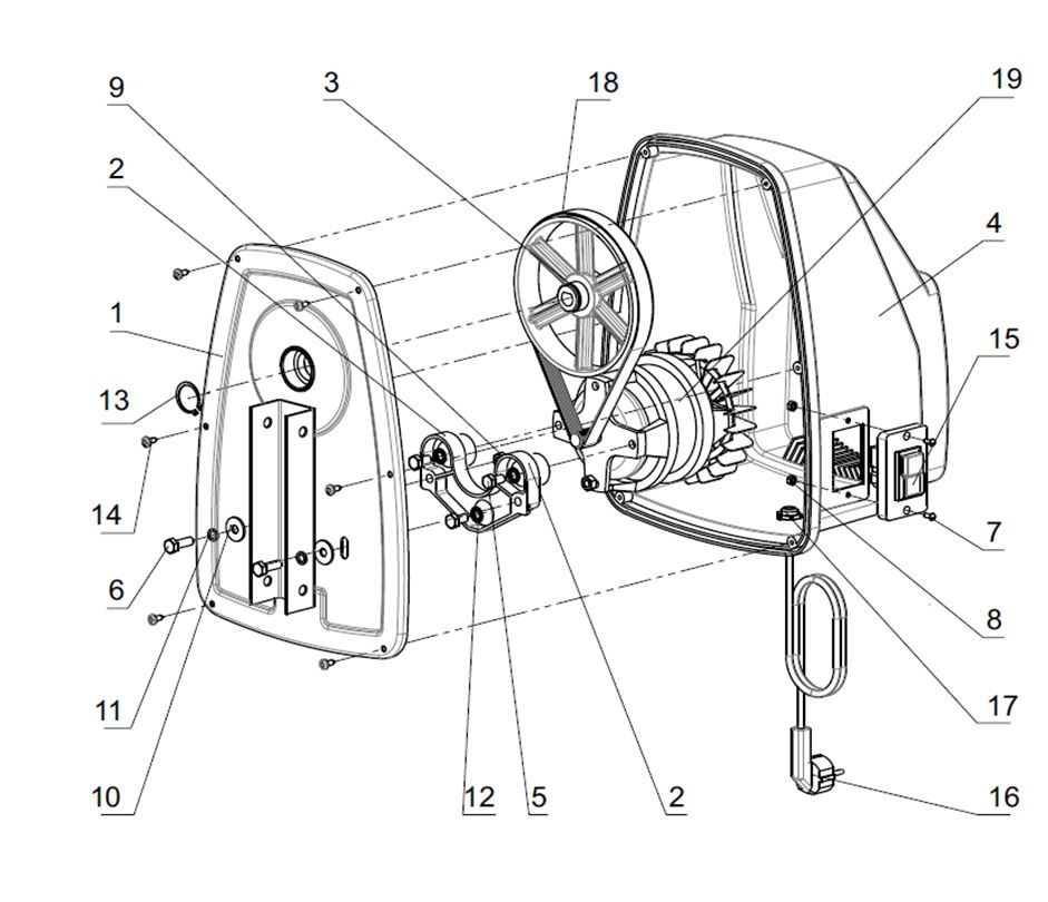 ЗАПЧАСТИ ДЛЯ БЕТОНОСМЕСИТЕЛЯ ЭЛЕКТРИЧЕСКОГО ELITECH Б 200Н (2019 ГОД) (ПРИВОД)