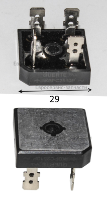 Мост диодный KBPC2510, 25А, 1000В. СМ. 0104.023000