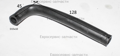 Трубка сапуна D.11х15 мм, L.63x127 мм