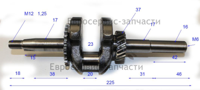 Коленвал в сборе 154.0180.001.60.00 КБ 4 (Е1603.001.00)