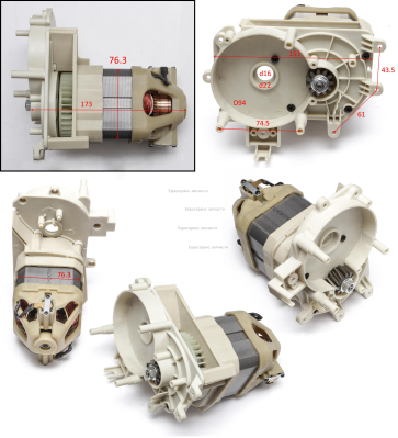 Электродвигатель с опорной крышкой в сборе(ротор/статор) 8440-434102-0000011: ЦЕП2000ПС40Н