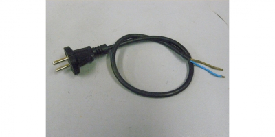 Шнур сетевой 2x1,0мм 0,5м #F