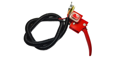 Выключатель в сборе с рычагом дросселя и тросиком газа